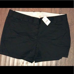 Shorts, J Crew size  10 black 4” shorts, new